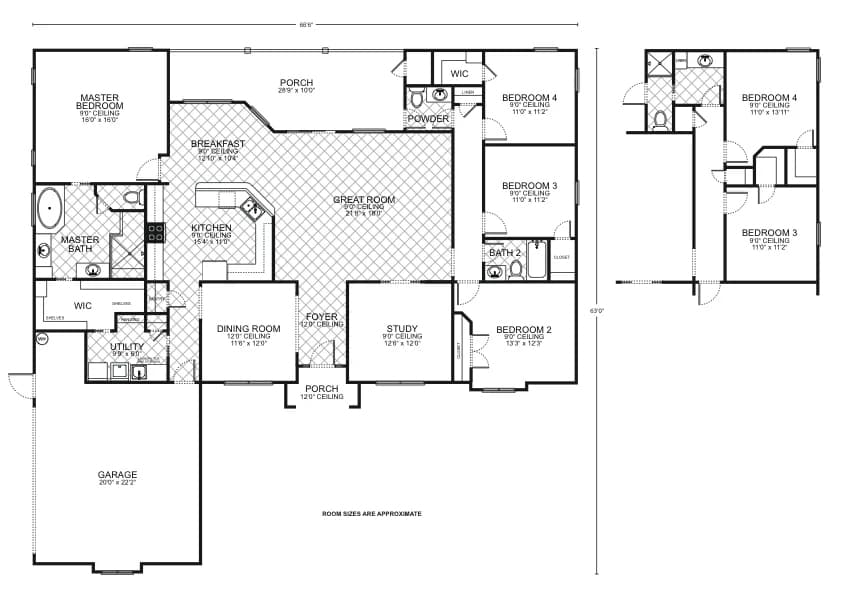 Lockhart B - Custom Home Floor Plan