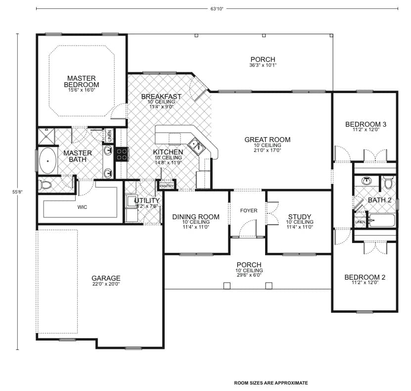 Hillsboro - Custom Home Floor Plan